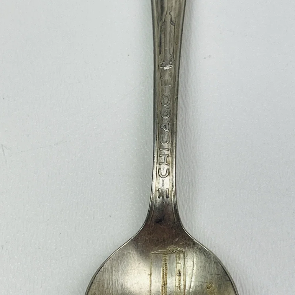 1933 Chicago Administration Building Vintage Souvenir Spoon Collectible